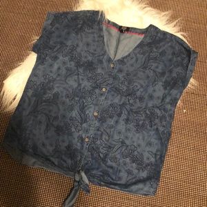 Jones New York denim blouse